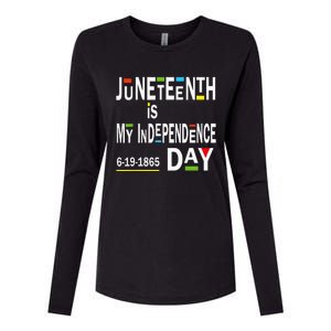 juneteenth is my independence day Black African American Womens Cotton Relaxed Long Sleeve T-Shirt