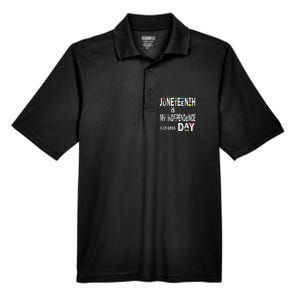 juneteenth is my independence day Black African American Men's Origin Performance Pique Polo