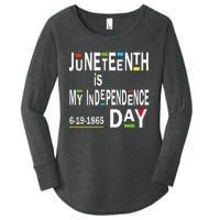 juneteenth is my independence day Black African American Women's Perfect Tri Tunic Long Sleeve Shirt