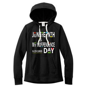 juneteenth is my independence day Black African American Women's Fleece Hoodie