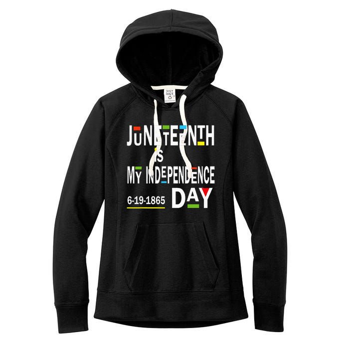 juneteenth is my independence day Black African American Women's Fleece Hoodie