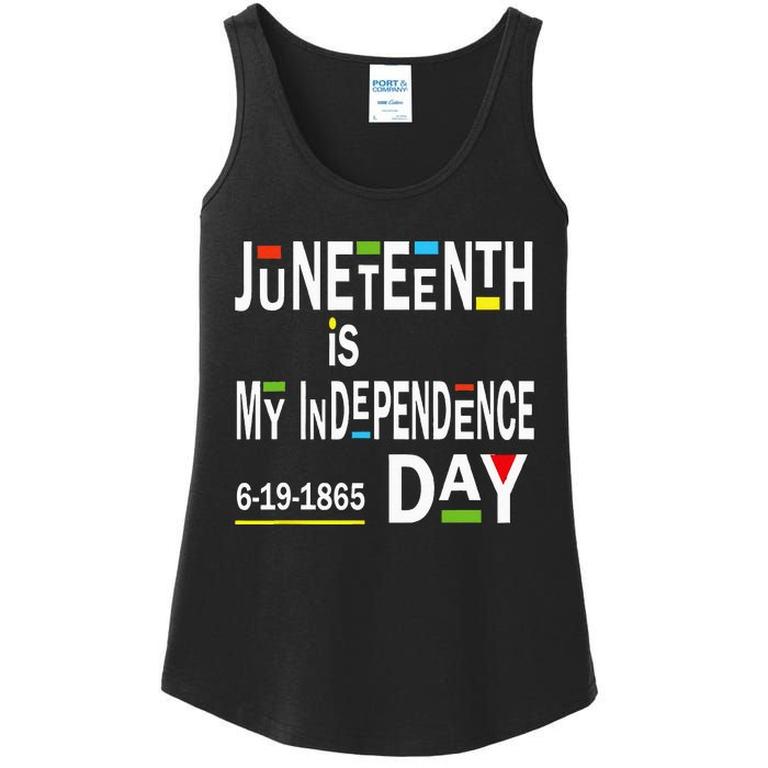 juneteenth is my independence day Black African American Ladies Essential Tank