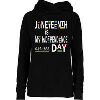 juneteenth is my independence day Black African American Womens Funnel Neck Pullover Hood