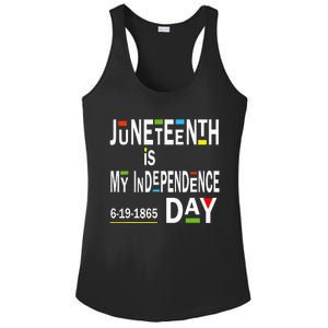 juneteenth is my independence day Black African American Ladies PosiCharge Competitor Racerback Tank