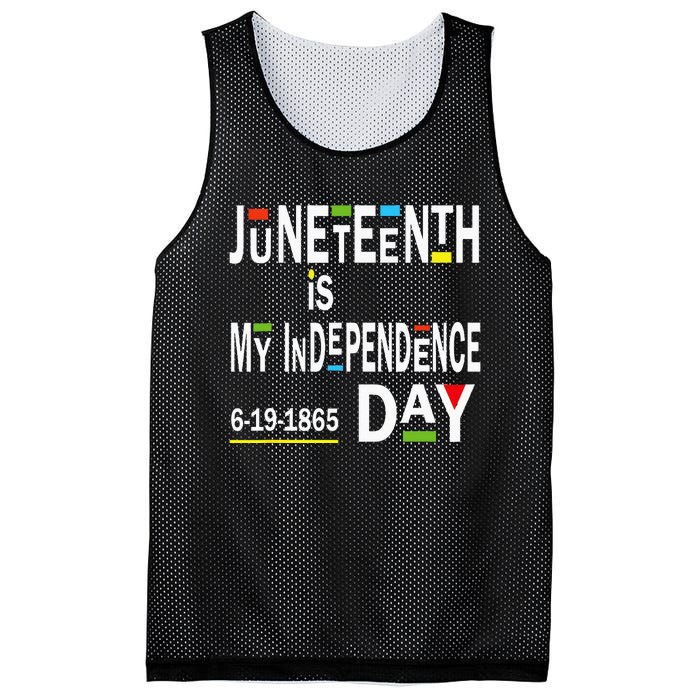 juneteenth is my independence day Black African American Mesh Reversible Basketball Jersey Tank