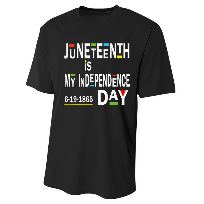 juneteenth is my independence day Black African American Performance Sprint T-Shirt