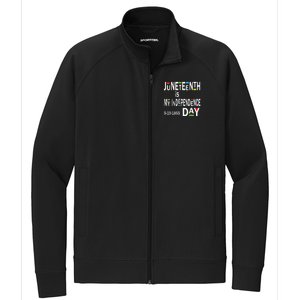 juneteenth is my independence day Black African American Stretch Full-Zip Cadet Jacket