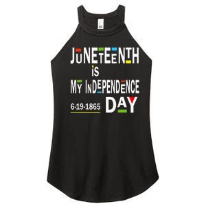 juneteenth is my independence day Black African American Women's Perfect Tri Rocker Tank