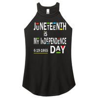 juneteenth is my independence day Black African American Women's Perfect Tri Rocker Tank