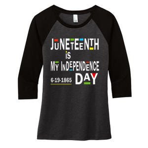 juneteenth is my independence day Black African American Women's Tri-Blend 3/4-Sleeve Raglan Shirt