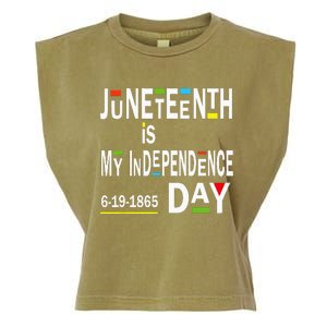 juneteenth is my independence day Black African American Garment-Dyed Women's Muscle Tee