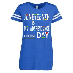 juneteenth is my independence day Black African American Enza Ladies Jersey Football T-Shirt