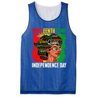 Juneteenth Is My Independence Freedom Day Queen Gift Mesh Reversible Basketball Jersey Tank