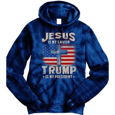 Jesus Is My Savior Trump Is My President Tie Dye Hoodie