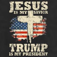 Jesus Is My Savior Trump Is My President Cool Comfort Performance Bucket Hat