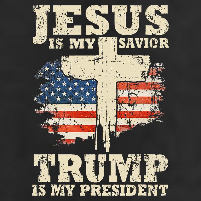 Jesus Is My Savior Trump Is My President Cool Comfort Performance Bucket Hat
