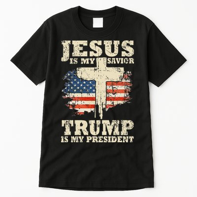 Jesus Is My Savior Trump Is My President Tall T-Shirt