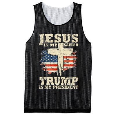 Jesus Is My Savior Trump Is My President Mesh Reversible Basketball Jersey Tank