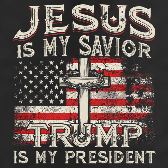 Jesus Is My Savior Trump Is My President American Flag Adult Drive Performance Visor