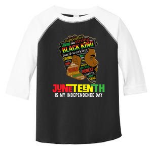 Juneteenth Is My Independence Day Black King Fathers Day Toddler Fine Jersey T-Shirt