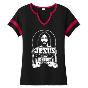 Jesus Is My Homeboy Ladies Halftime Notch Neck Tee