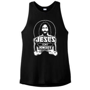 Jesus Is My Homeboy Ladies PosiCharge Tri-Blend Wicking Tank