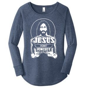 Jesus Is My Homeboy Women's Perfect Tri Tunic Long Sleeve Shirt