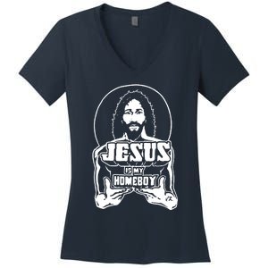 Jesus Is My Homeboy Women's V-Neck T-Shirt