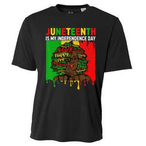 Juneteenth Is My Independence Day Black Black Queen Cooling Performance Crew T-Shirt