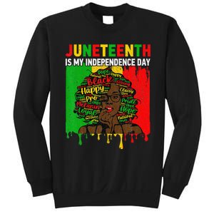 Juneteenth Is My Independence Day Black Black Queen Sweatshirt