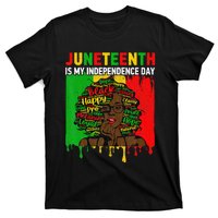 Juneteenth Is My Independence Day Black Black Queen T-Shirt