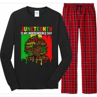 Juneteenth Is My Independence Day Black Black Queen Long Sleeve Pajama Set