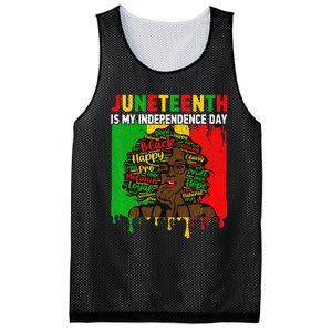 Juneteenth Is My Independence Day Black Black Queen Mesh Reversible Basketball Jersey Tank