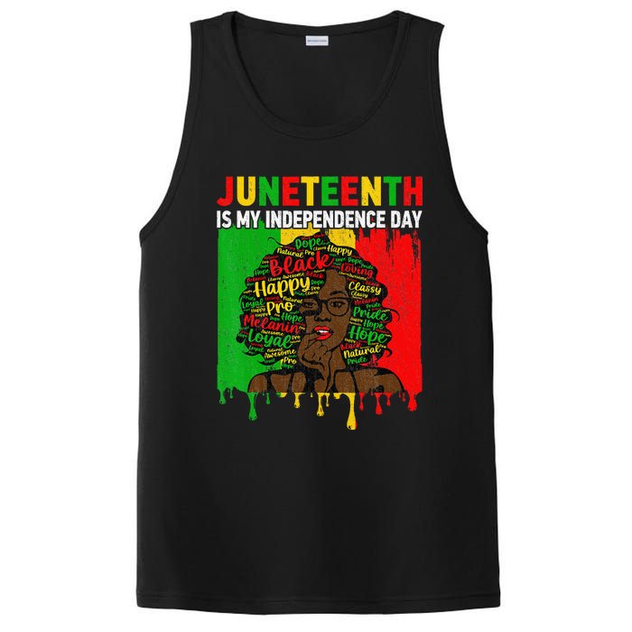 Juneteenth Is My Independence Day Black Black Queen PosiCharge Competitor Tank