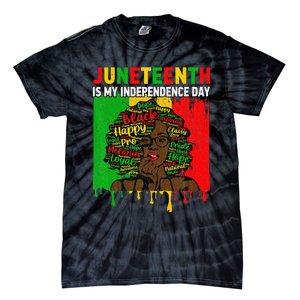 Juneteenth Is My Independence Day Black Black Queen Tie-Dye T-Shirt