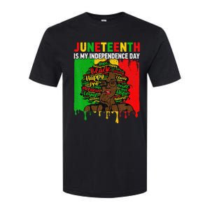 Juneteenth Is My Independence Day Black Black Queen Softstyle CVC T-Shirt