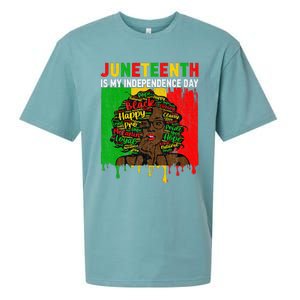 Juneteenth Is My Independence Day Black Black Queen Sueded Cloud Jersey T-Shirt