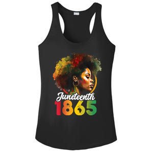 Juneteenth Is My Independence Day Womens Black Pride Ladies PosiCharge Competitor Racerback Tank