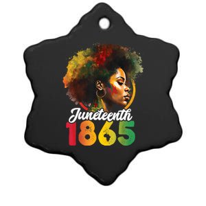 Juneteenth Is My Independence Day Womens Black Pride Ceramic Star Ornament