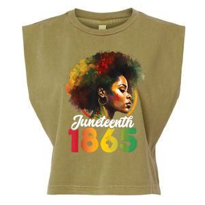 Juneteenth Is My Independence Day Womens Black Pride Garment-Dyed Women's Muscle Tee