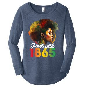 Juneteenth Is My Independence Day Womens Black Pride Women's Perfect Tri Tunic Long Sleeve Shirt