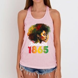 Juneteenth Is My Independence Day Womens Black Pride Women's Knotted Racerback Tank