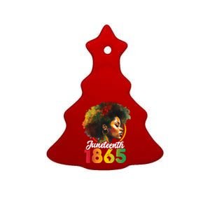 Juneteenth Is My Independence Day Womens Black Pride Ceramic Tree Ornament