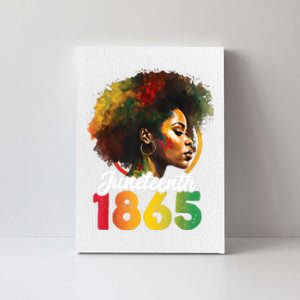 Juneteenth Is My Independence Day Womens Black Pride Canvas