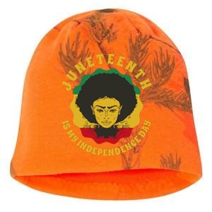 Juneteenth Is My Independence Day Black Female Pride Kati - Camo Knit Beanie