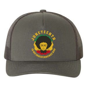 Juneteenth Is My Independence Day Black Female Pride Yupoong Adult 5-Panel Trucker Hat