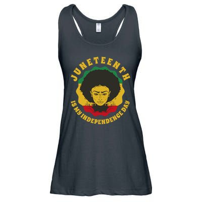 Juneteenth Is My Independence Day Black Female Pride Ladies Essential Flowy Tank