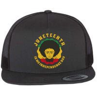 Juneteenth Is My Independence Day Black Female Pride Flat Bill Trucker Hat