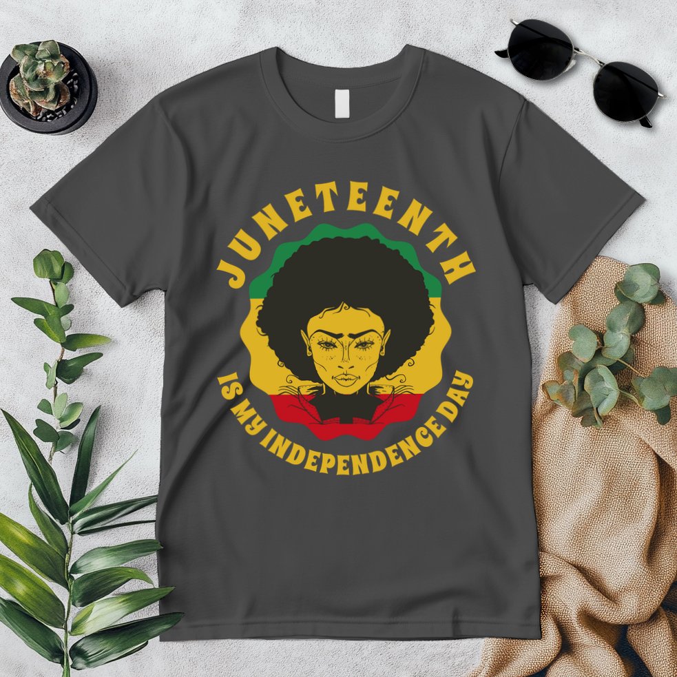 Juneteenth Is My Independence Day Black Female Pride Premium T-Shirt