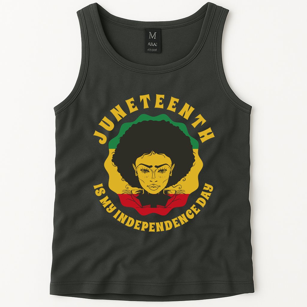 Juneteenth Is My Independence Day Black Female Pride Tank Top